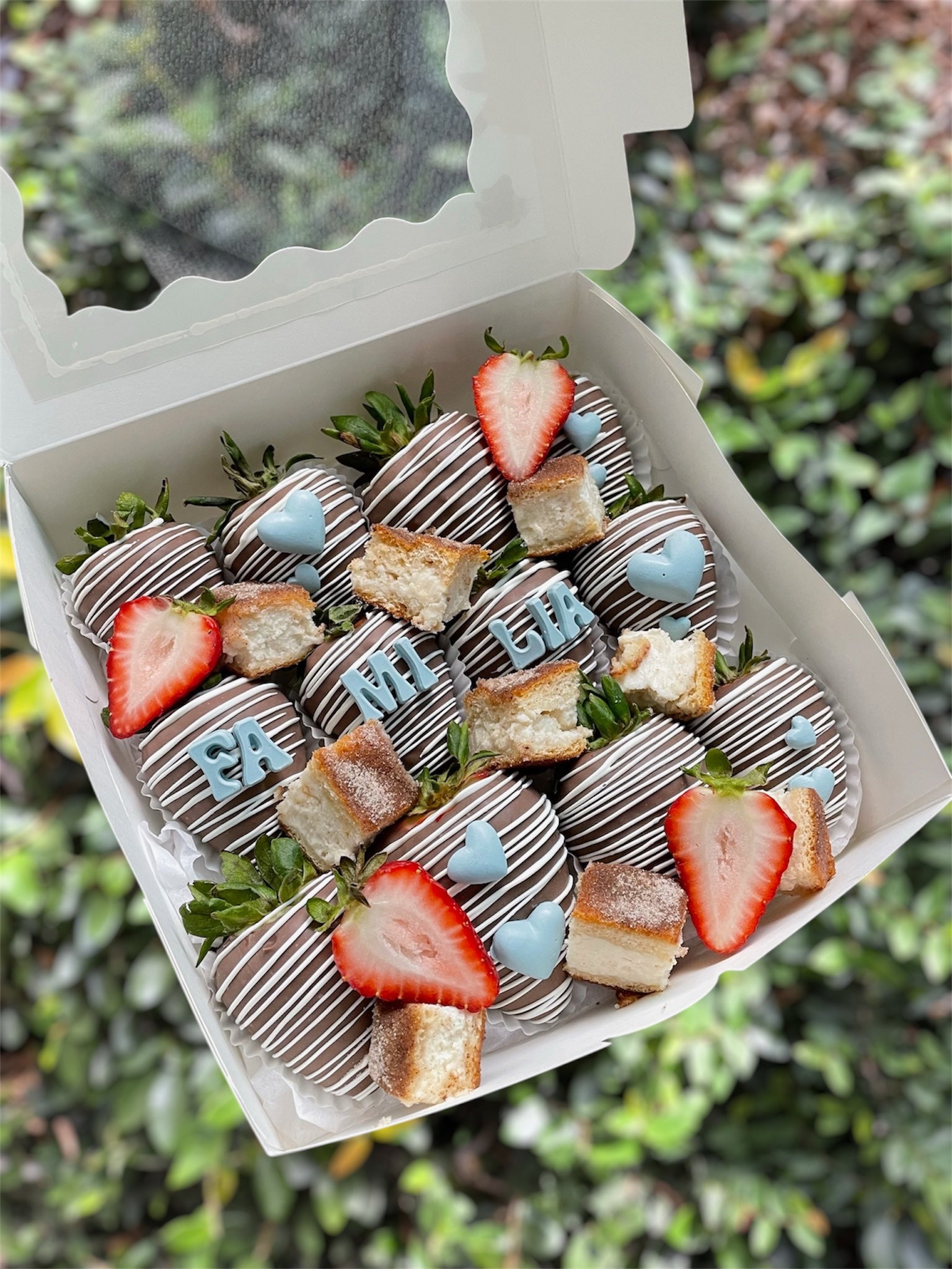 Custom Order Strawberry Churro Cheesecake Box