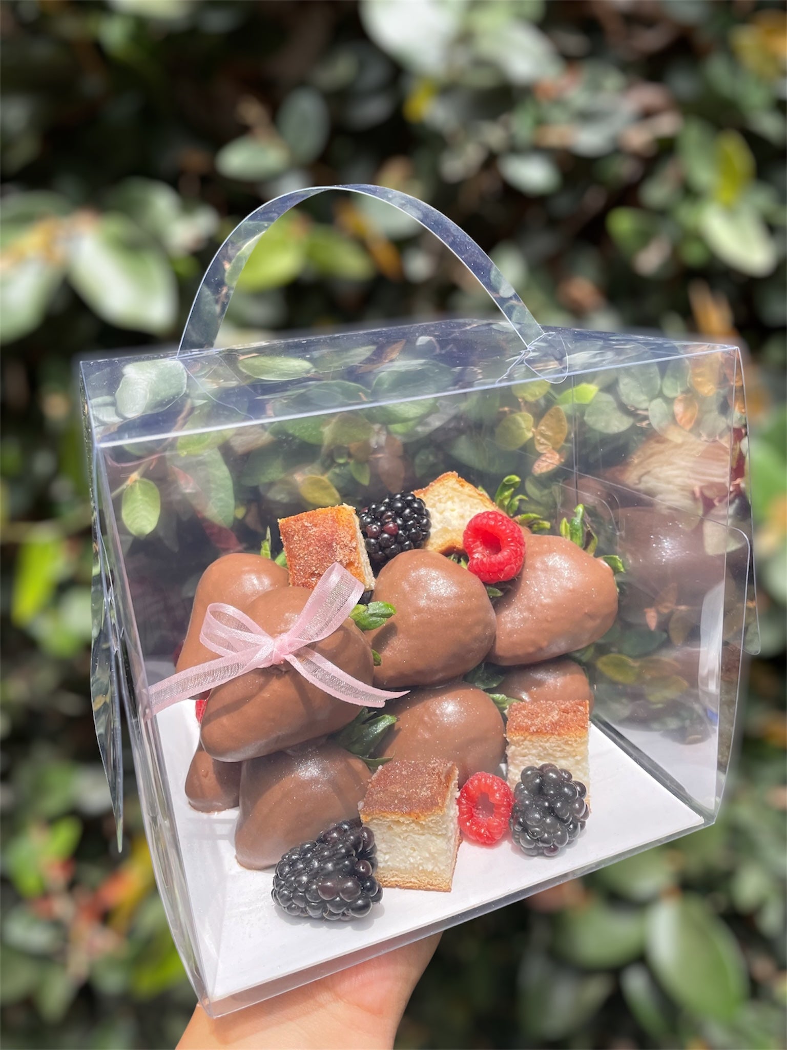 Strawberry Churro Cheesecake Clear Box